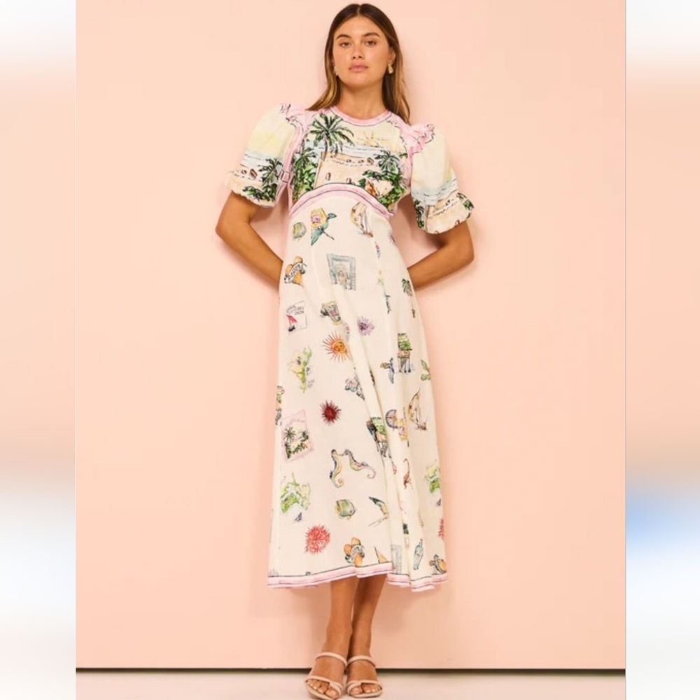 High Fashion Women's Sunset Multicolor Printed Dress